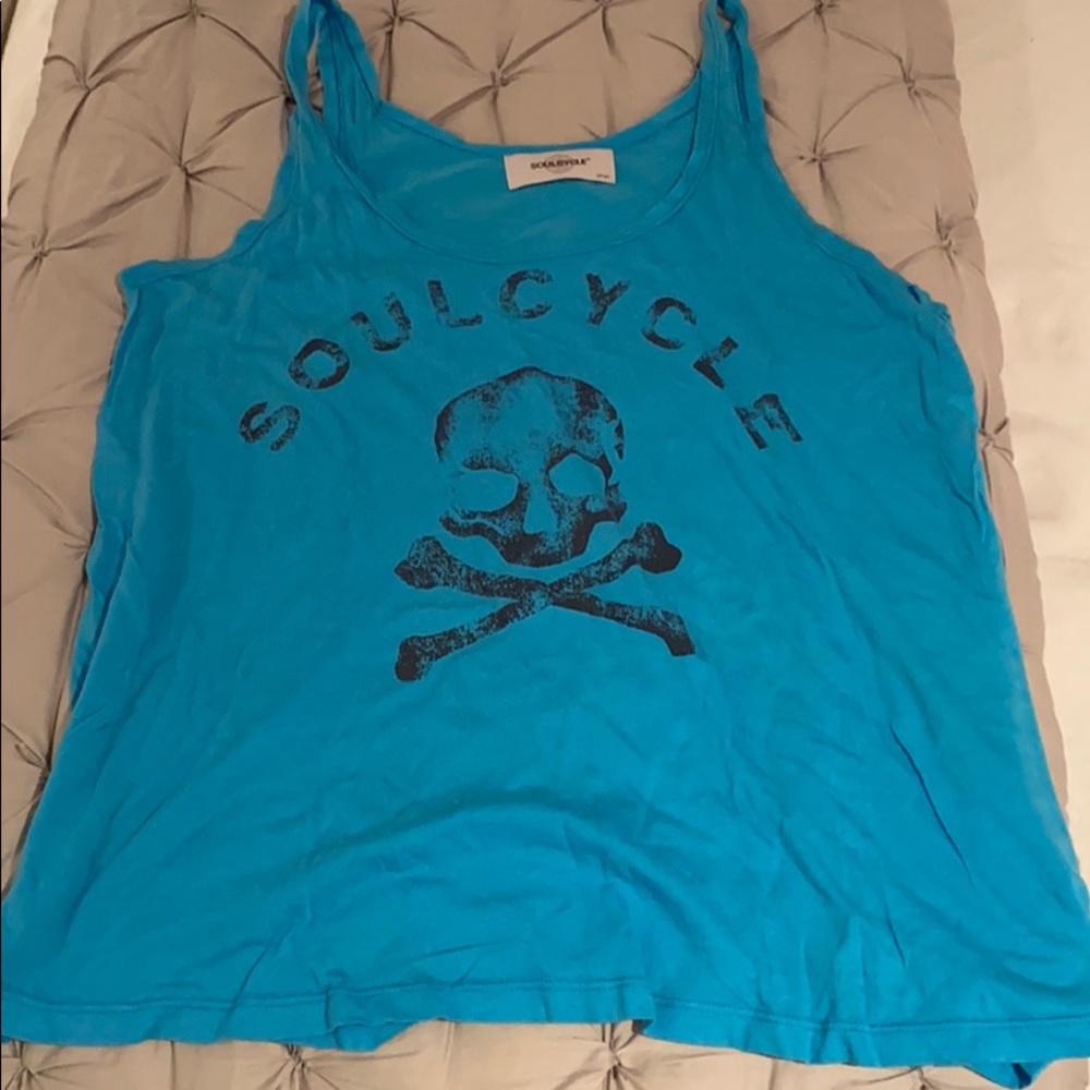 Blue SoulCycle tank top